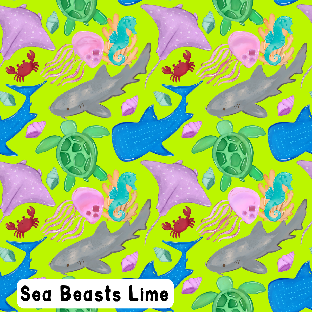 Sea Beasts Lime