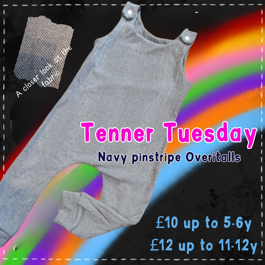 Tenner Tuesday - Navy stripe Rompers