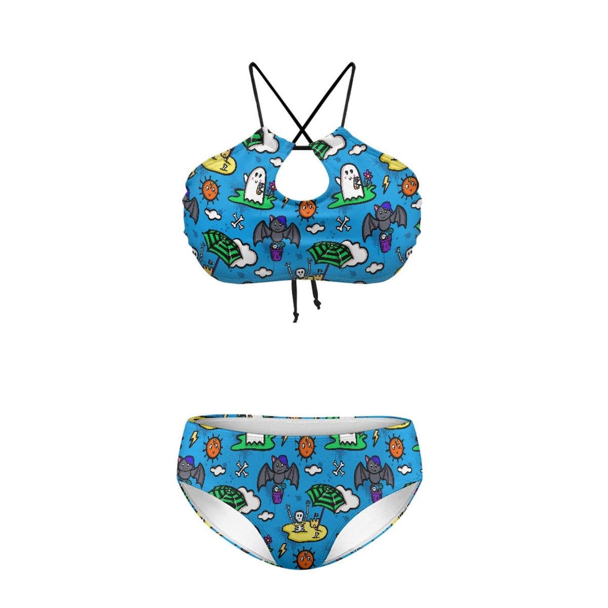 Cross Back Strapy Bikini - up to 6xl