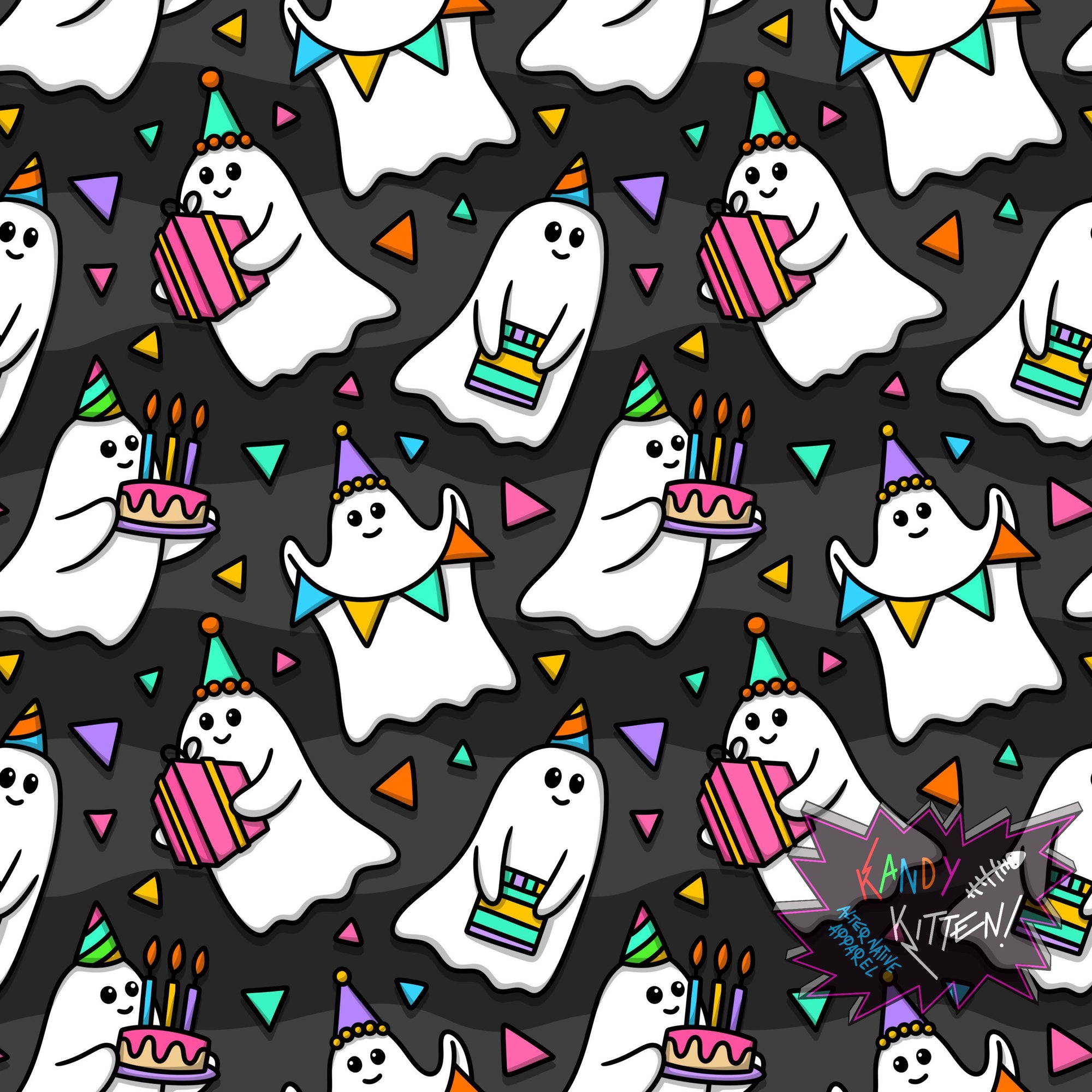 Birthday Ghosties Black