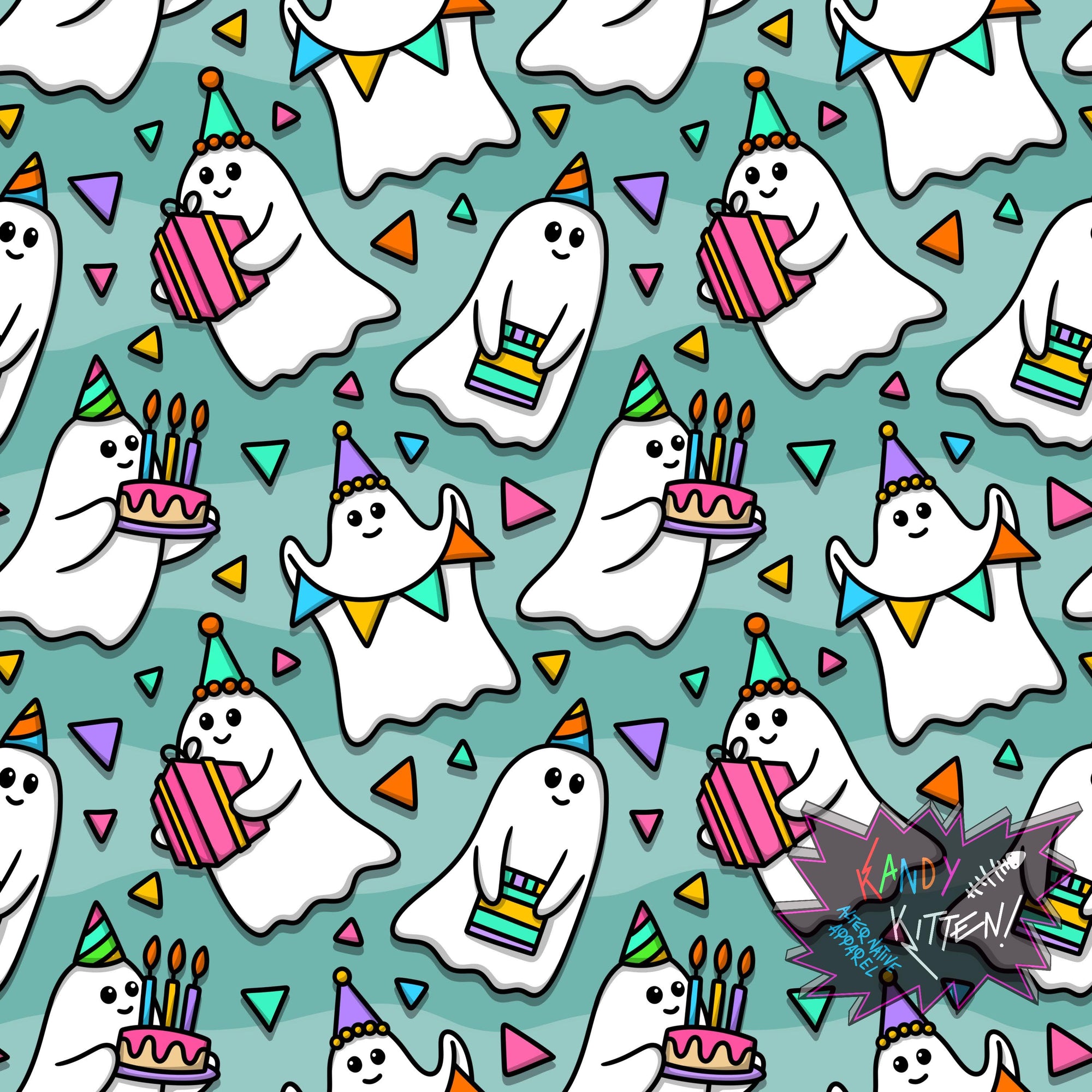 Birthday Ghosties Teal