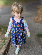 Gathered Pinafore Dress