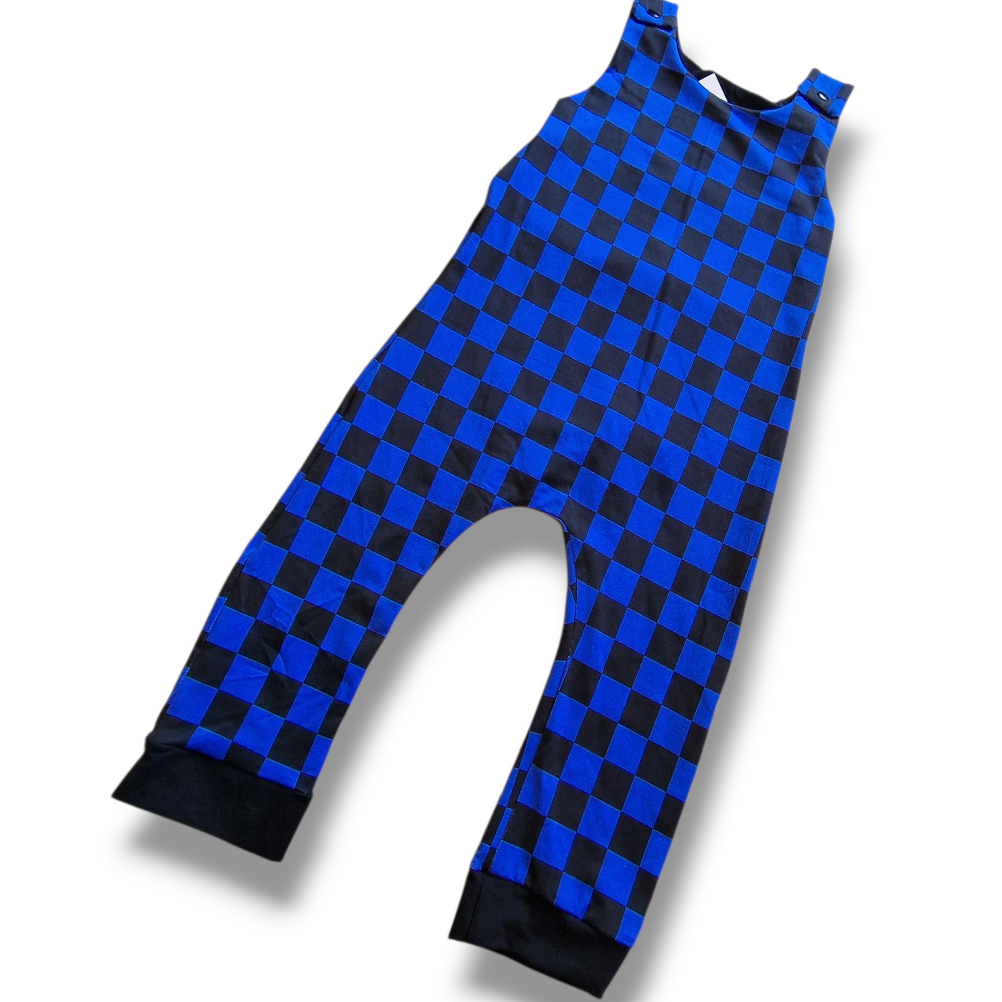Blue/Black Checkerboard Overitalls