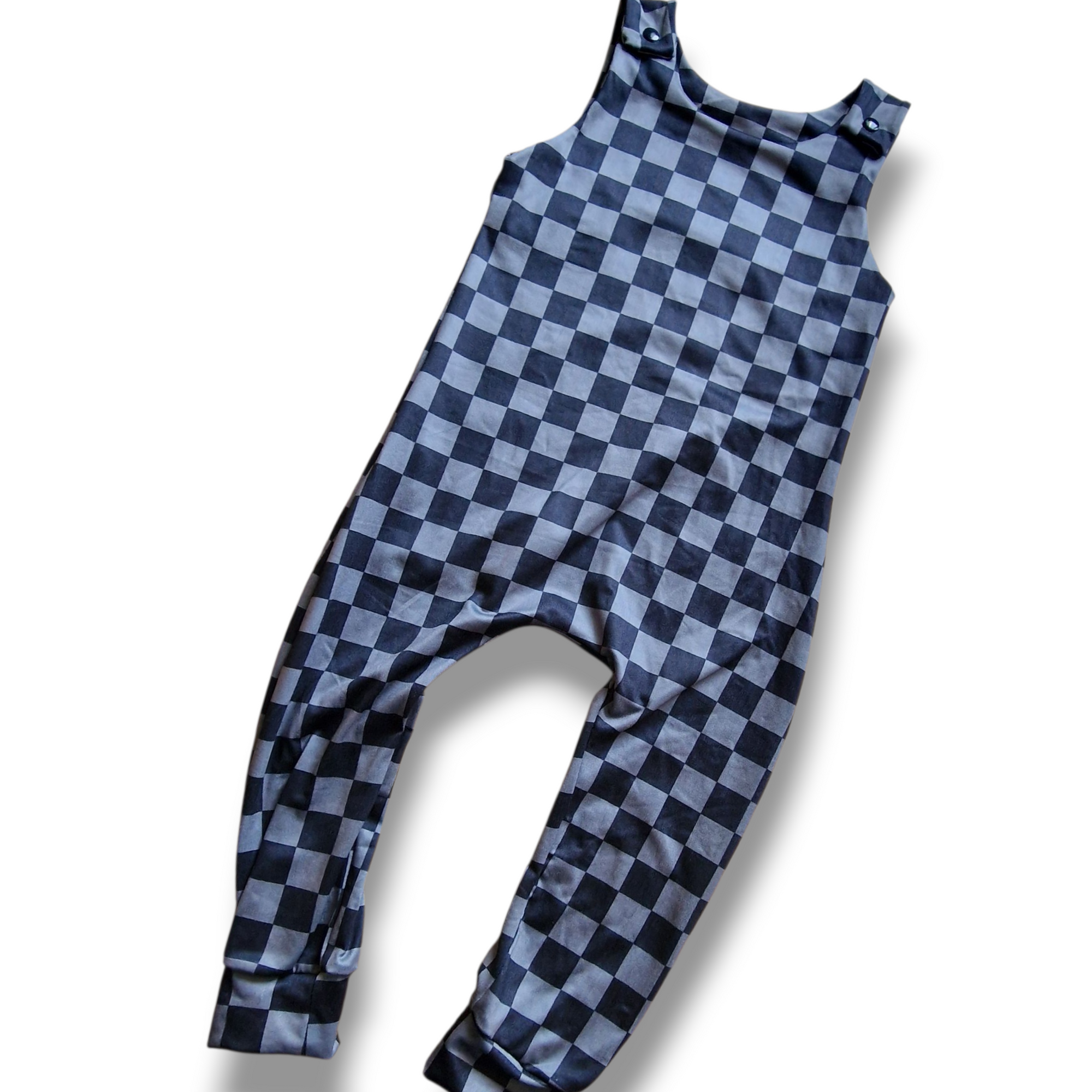 Grey/Black checkerboard Overitalls