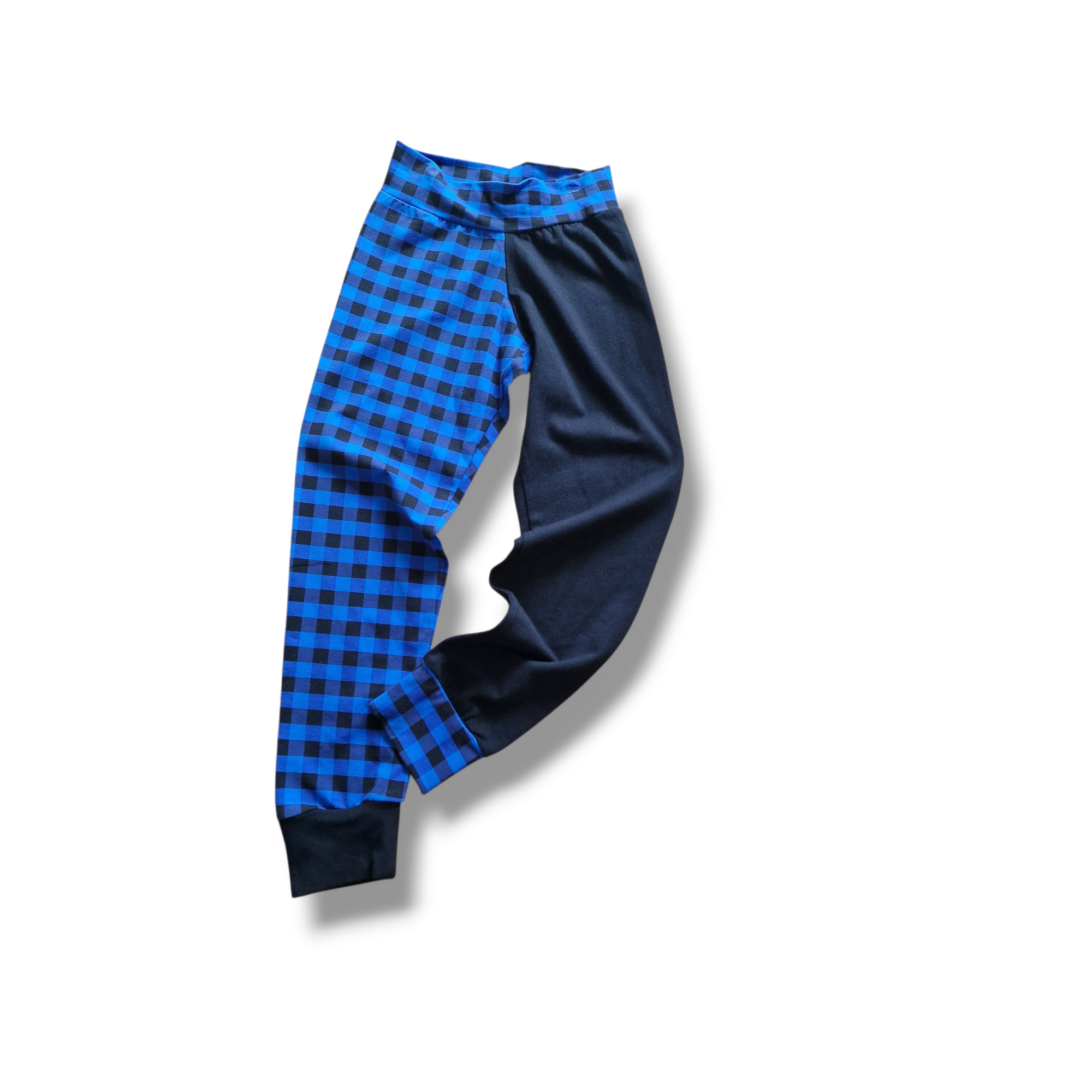 Blue Check Halfie Leggings