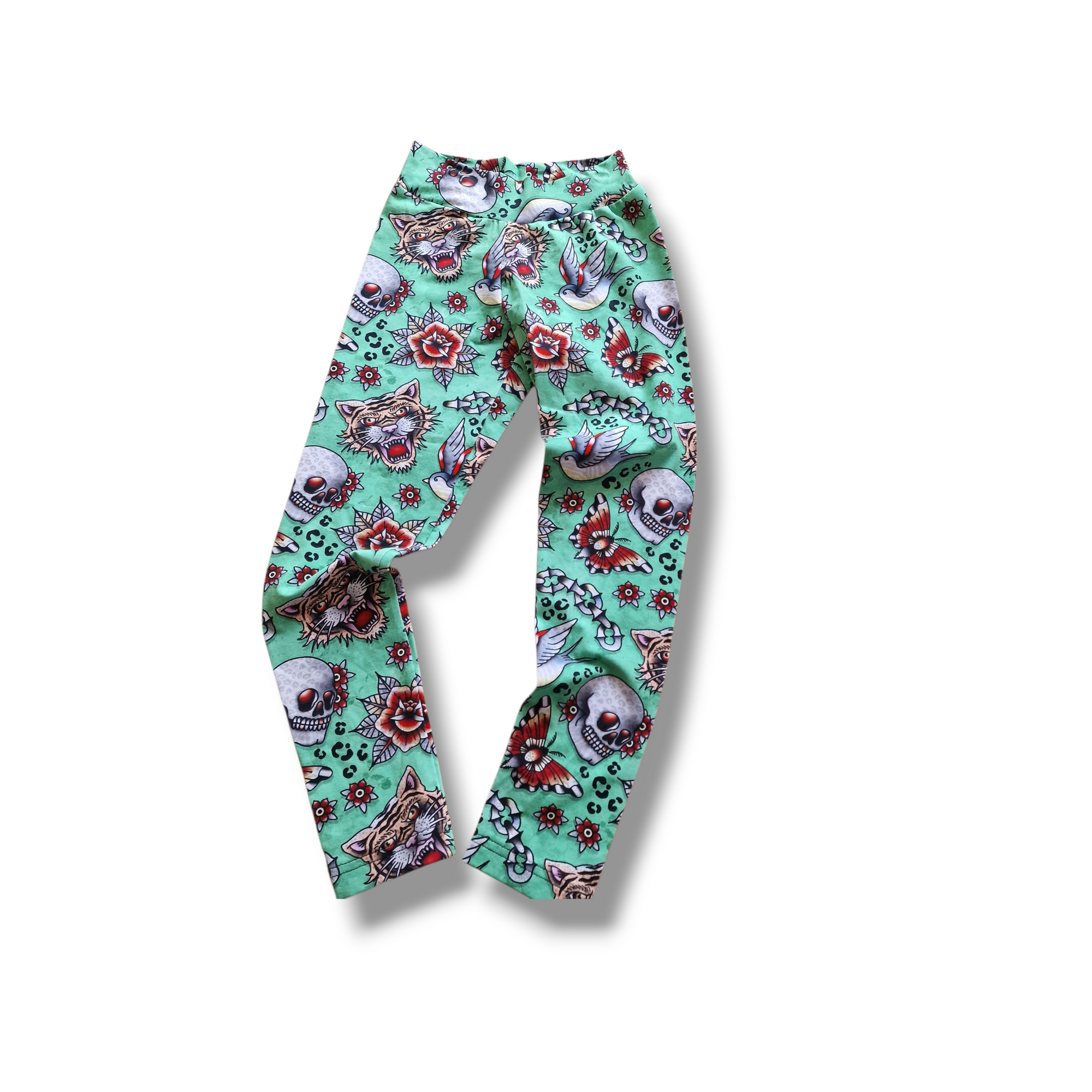 Trad Tatt Green Leggings