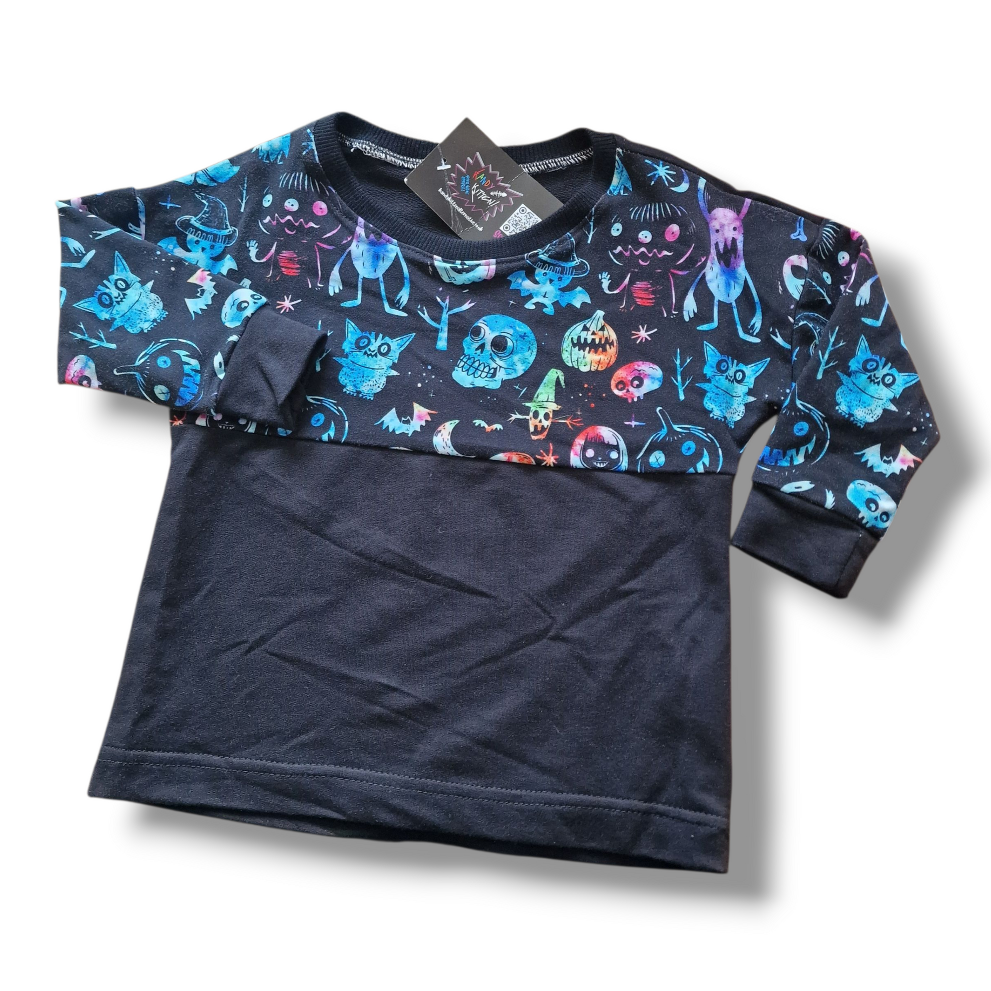 Long Sleeve Halfie Halloween Tee