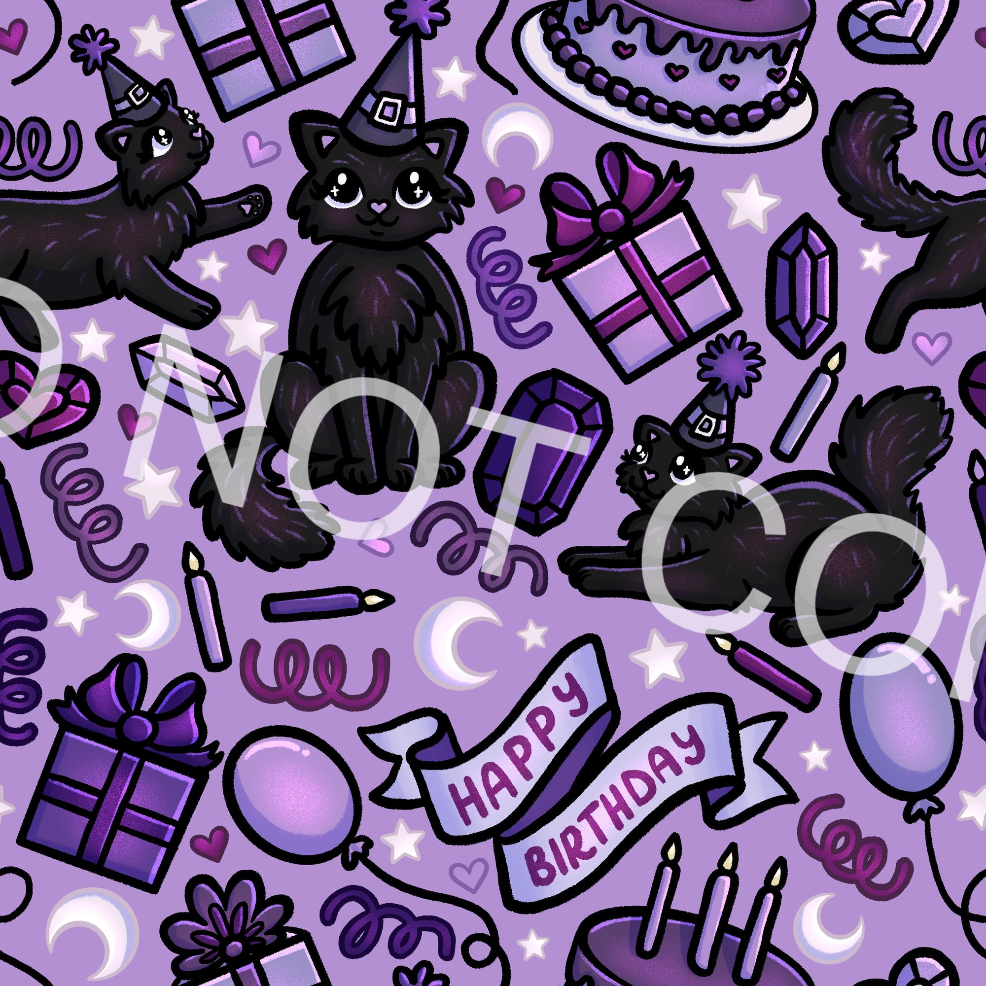 Witchy Birthday Cat