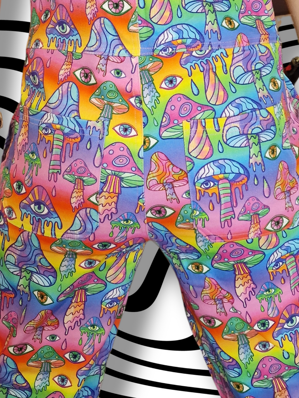 Magic Mushroom Dungarees in stock 'Lola' Alternative Dungarees