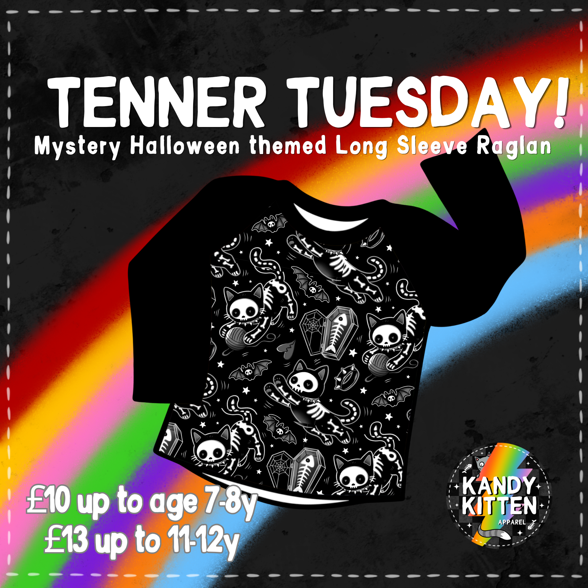 Tenner Tues - Mystery Halloween Themed Raglan
