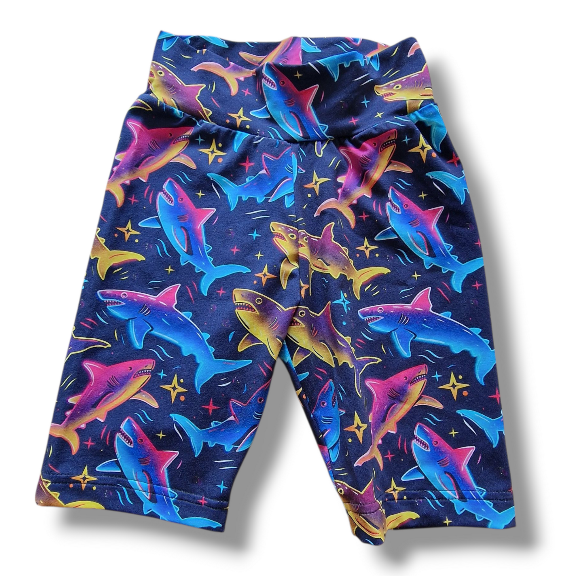 Neon Sharks Cycling Shorts