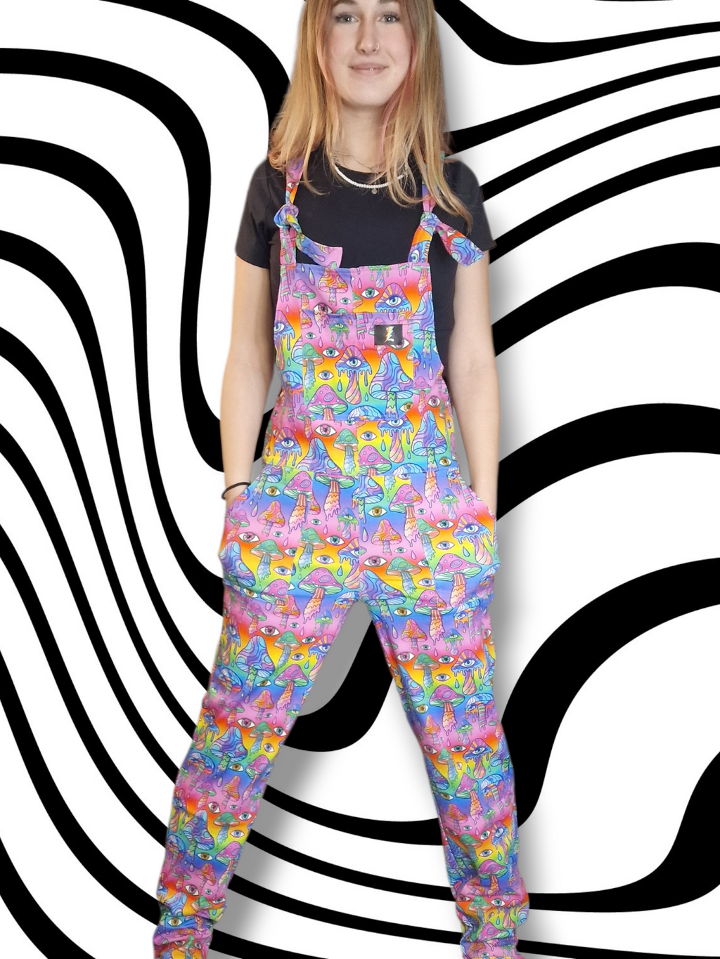 Magic Mushroom Dungarees in stock 'Lola' Alternative Dungarees