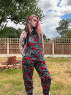 Vamp Cherries Dungarees in stock 'Lola' Alternative Dungarees