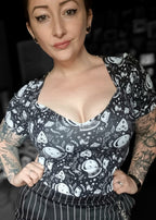 Puff Sleeve Sweetheart Crop Tee