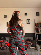 Vamp Cherries Dungarees in stock 'Lola' Alternative Dungarees