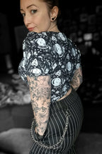 Puff Sleeve Sweetheart Crop Tee