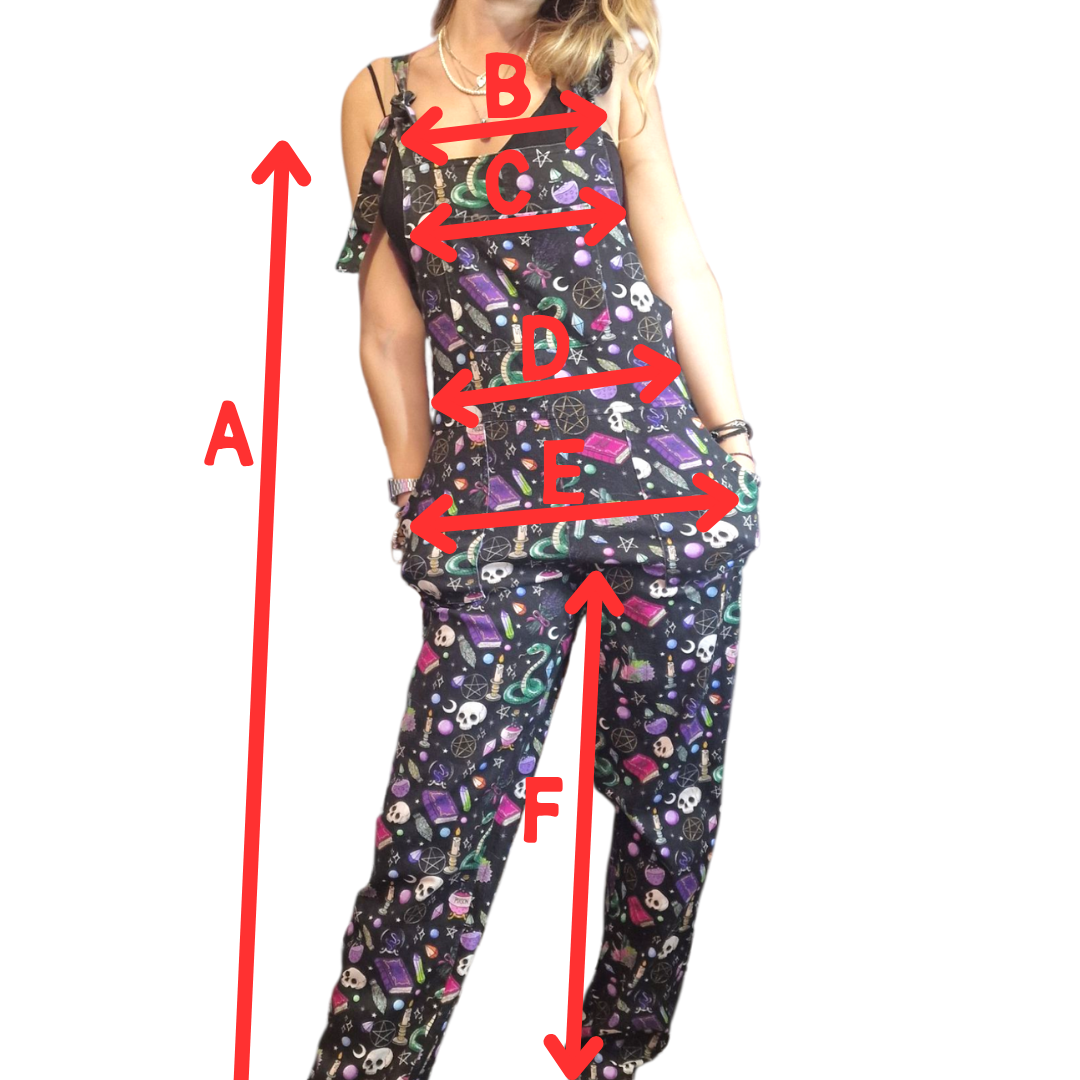 Magic Mushroom Dungarees in stock 'Lola' Alternative Dungarees