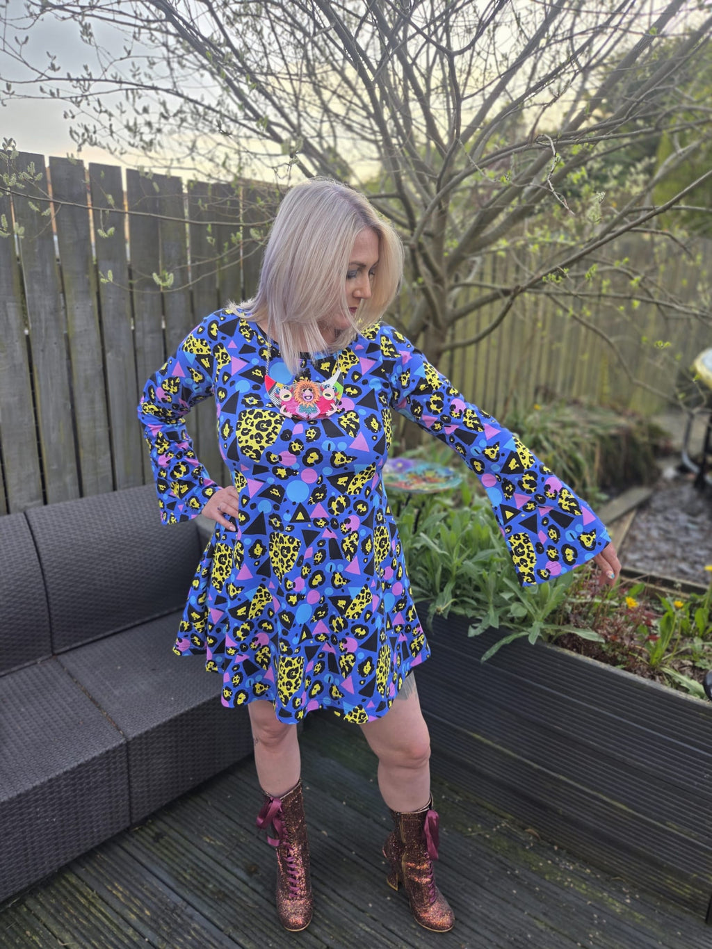 Bell Sleeved Ladies Dress