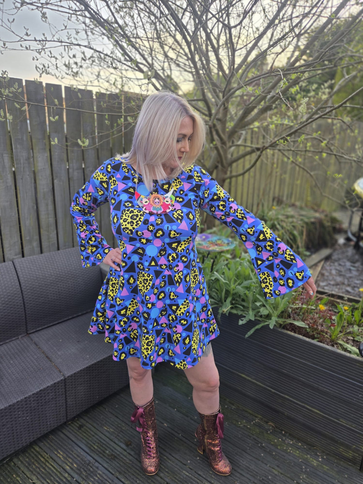 Bell Sleeved Ladies Dress