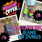 Weekend offer - Denim patchwork Jeans or Dungarees