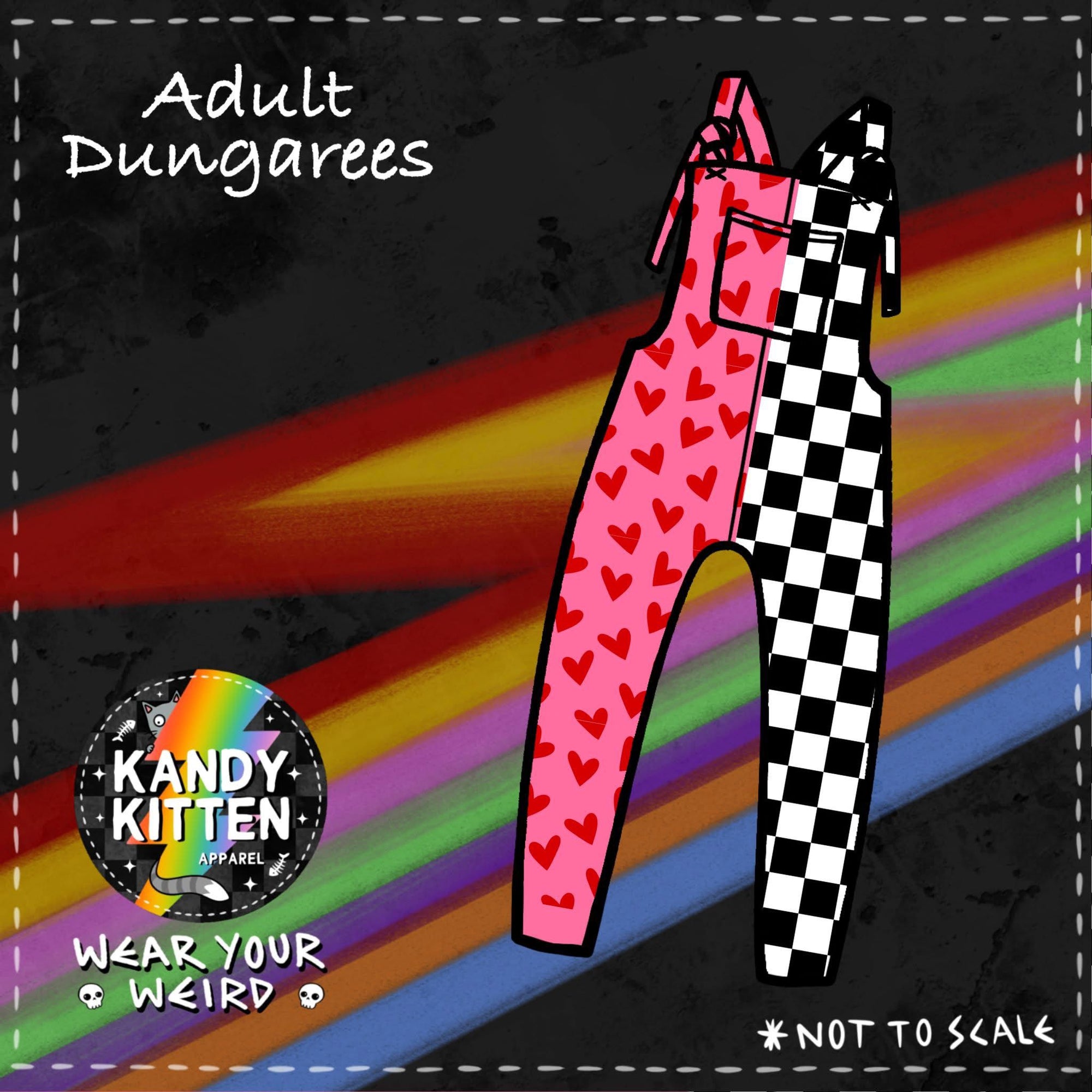 Check/Heart Dungarees Pre-order