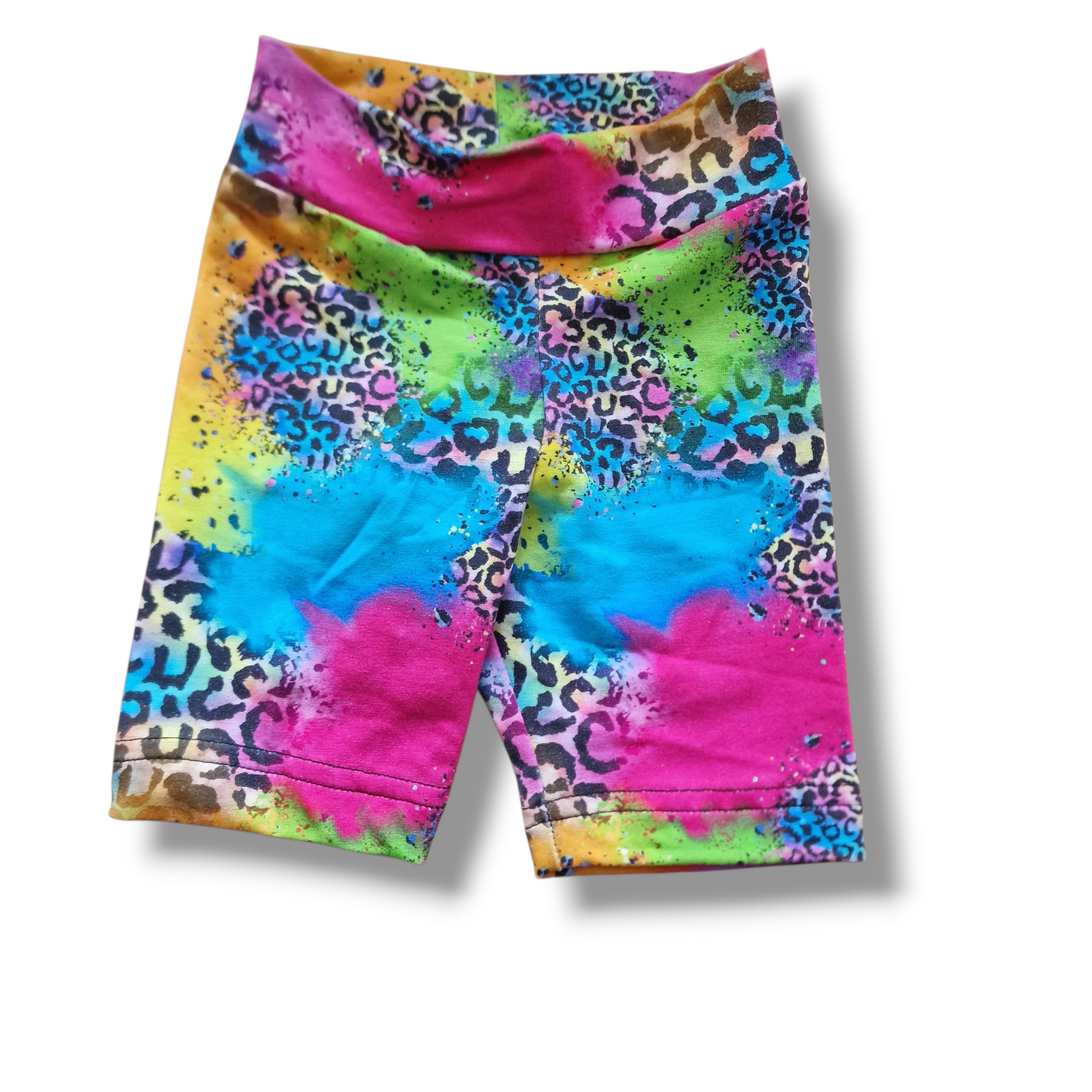 Rainbow Splatter cycling shorts