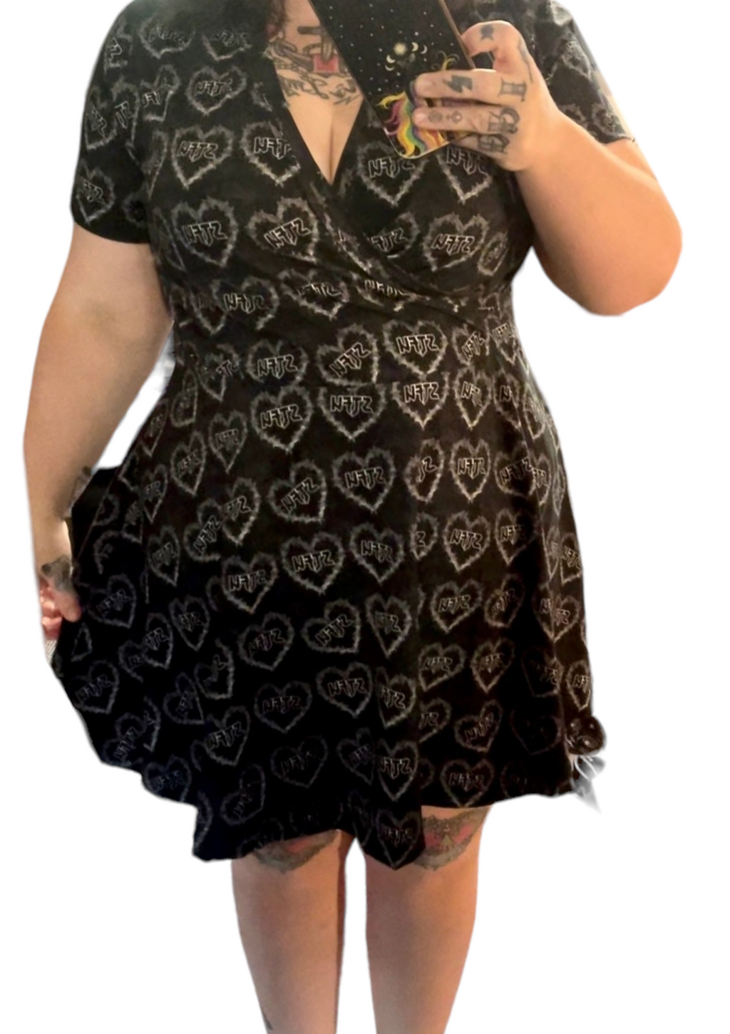 Crossover V neck Adult Dress