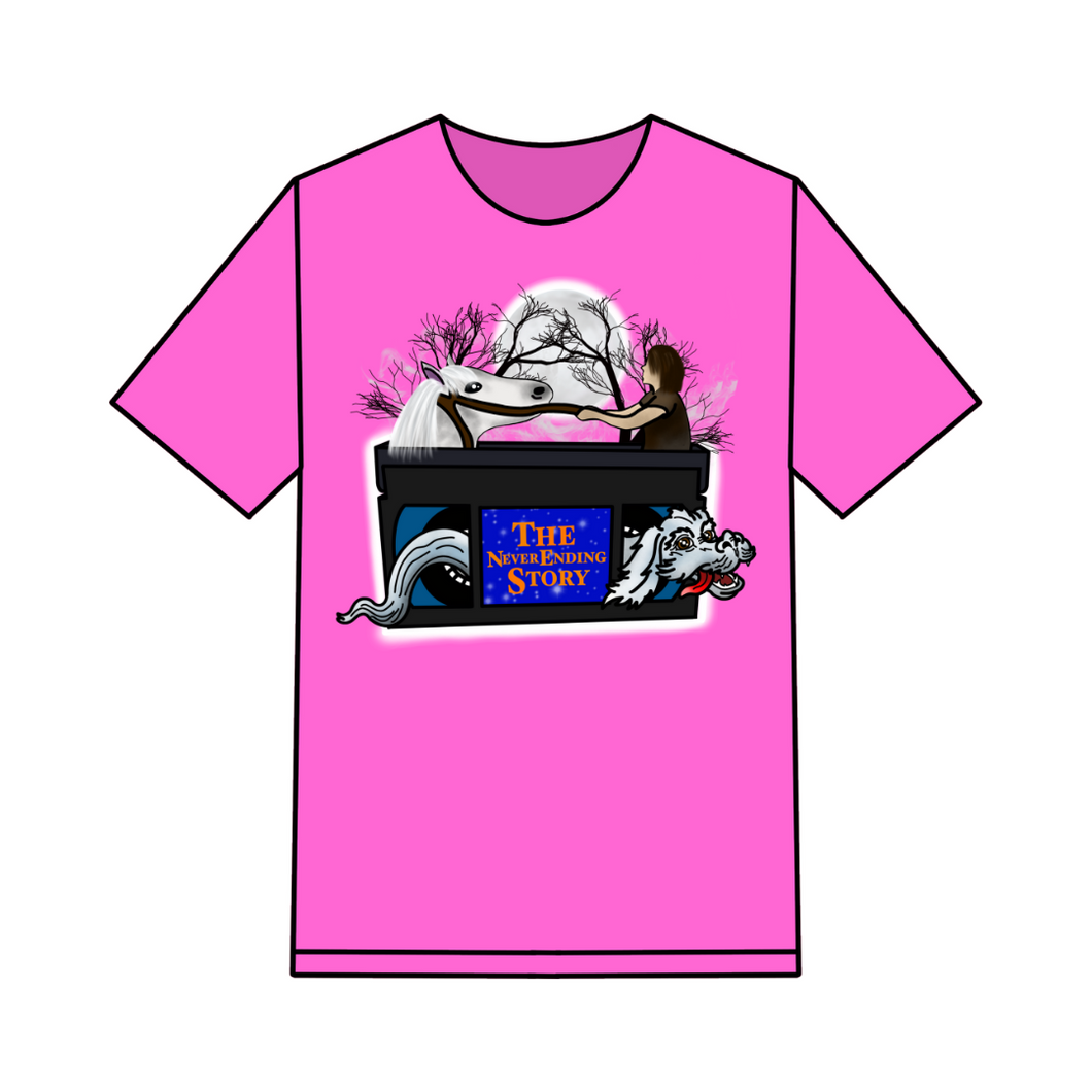 The Neverending Story - Classic 80s movie VHS Tape T-shirts