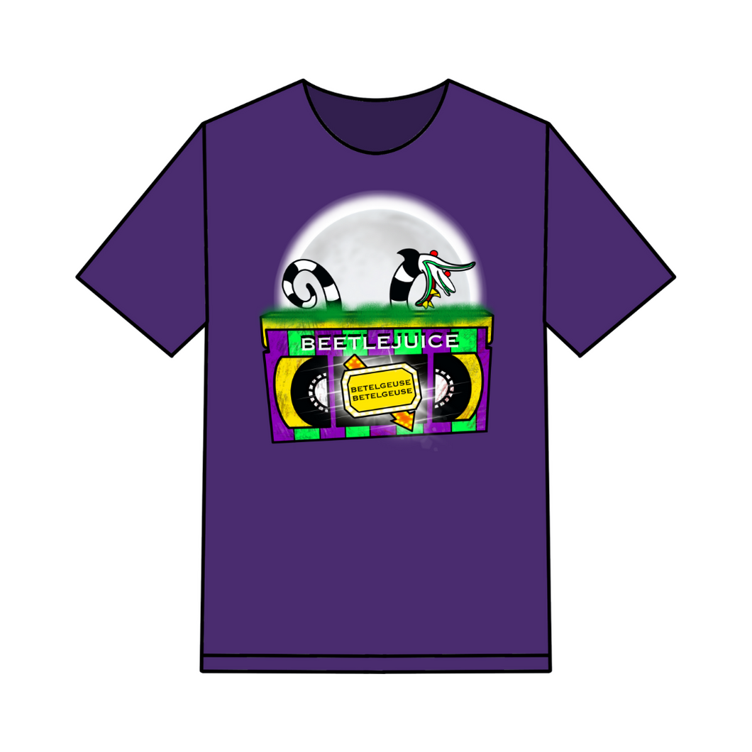 Beetlejuice - Classic 80s movie VHS Tape T-shirts