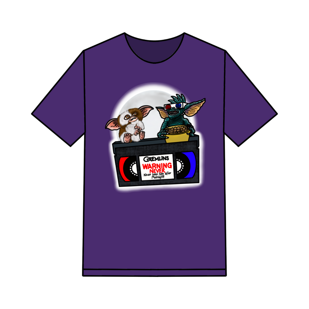 Gremlins- Classic 80s movie VHS Tape T-shirts