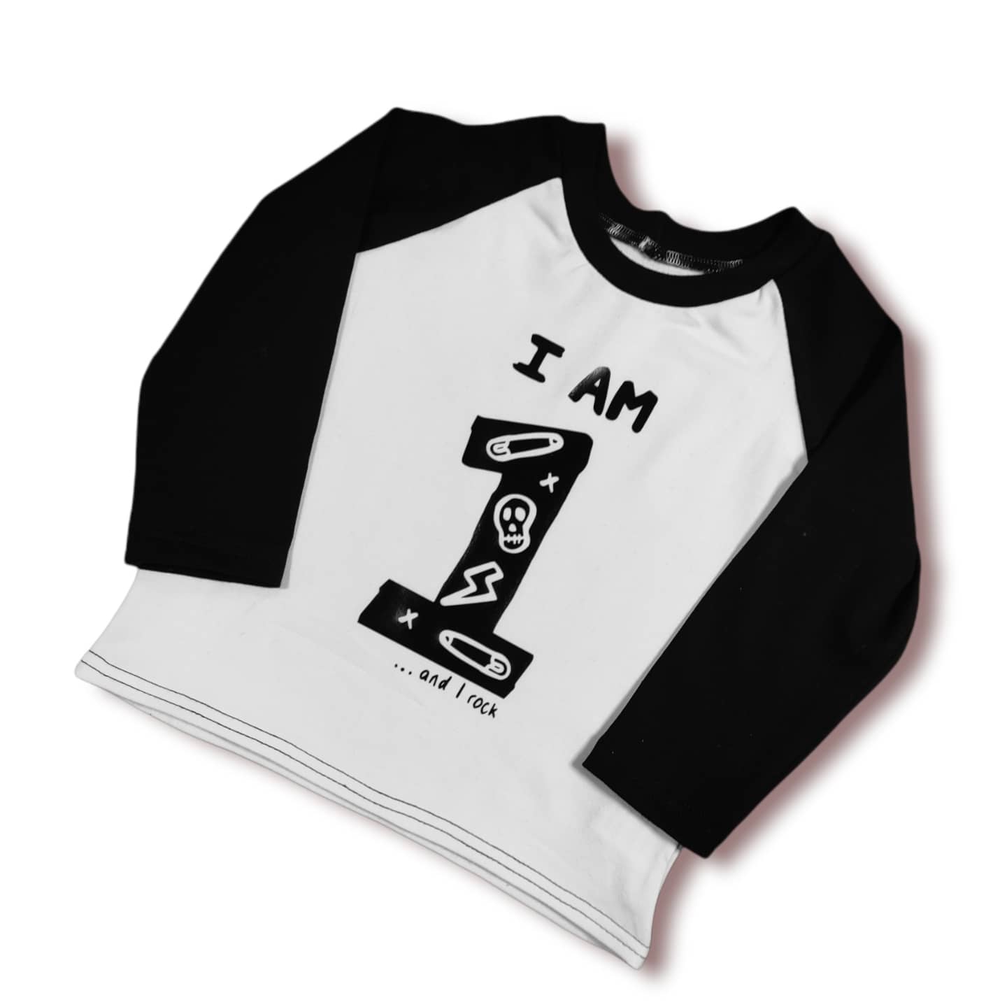 Kids birthday vinyl print Raglan T-shirt