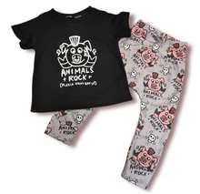Load image into Gallery viewer, Animals Rock Kids Set - Vinyl tee and harems
