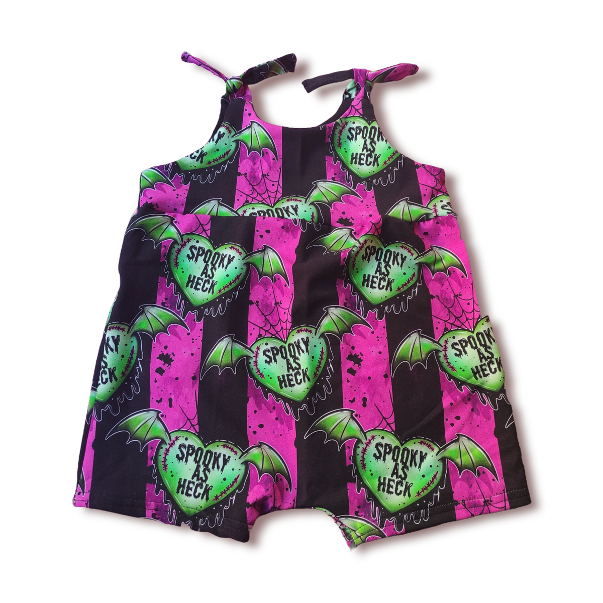 Tie shorty romper
